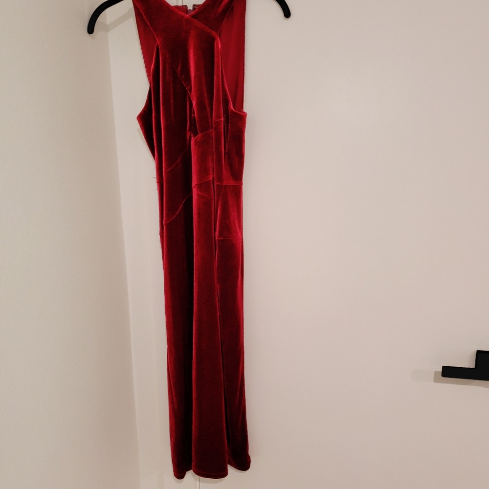 Velvet midi dress